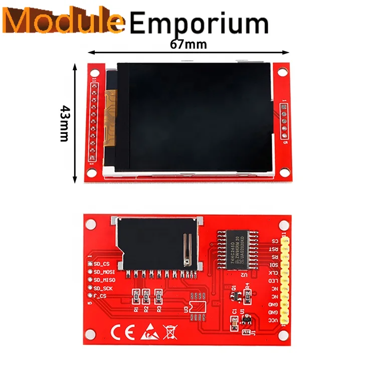 Picture 7: 2.2 Inch SPI Serial Port 176X220 LI9225 Color Screen TFT Display LCD Module For Arduino