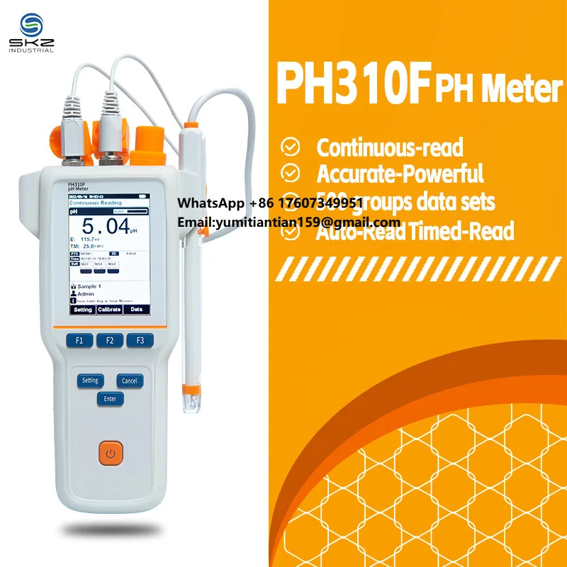 PH310F Portable PH ORP Meter Digital ph Meter With 500 Groups Data Sets Perfect Solution for Aquaculture and Fish Farming