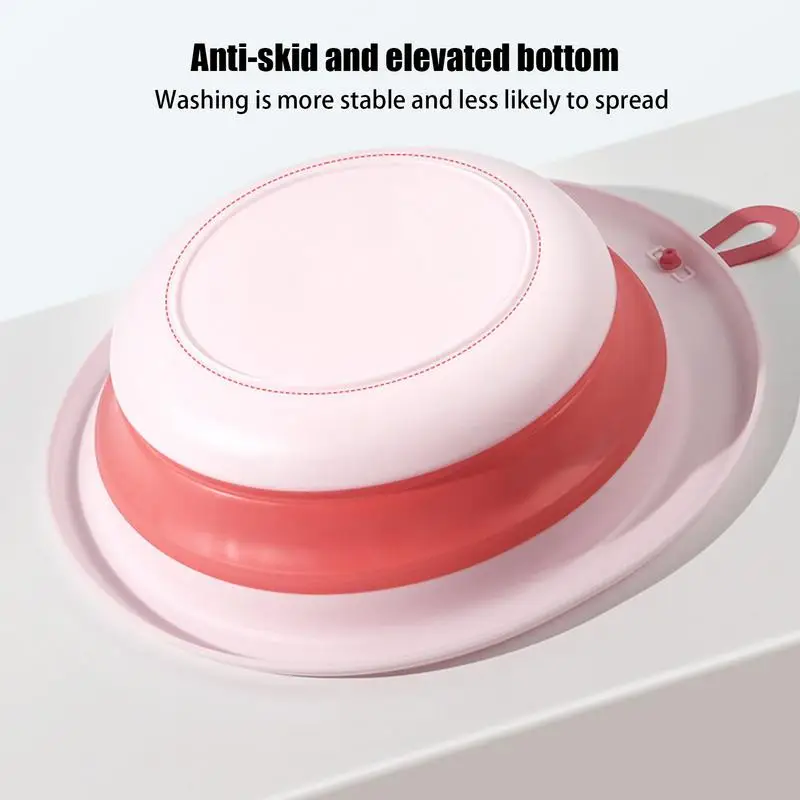 Folding Basins Portable Washing Laundry Tub Adult Baby Bath Basin household Bathroom Kitchen Accessories Hang To Footbath