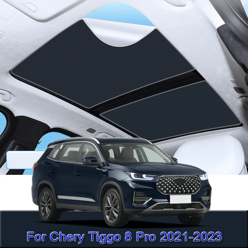 For Chery Tiggo 8 Pro 2021-2023 2024 Car Electrostatic Adsorption Sunroof Sunshade Heat Insulation Skylight Sticker Accessories