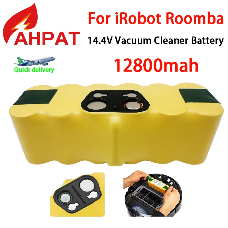 

14.4V 12800mAh Replacement NI-Mh Battery for iRobot Roomba 500 600 700 800 Series roomba 880 760 530 555 560 581 620 650