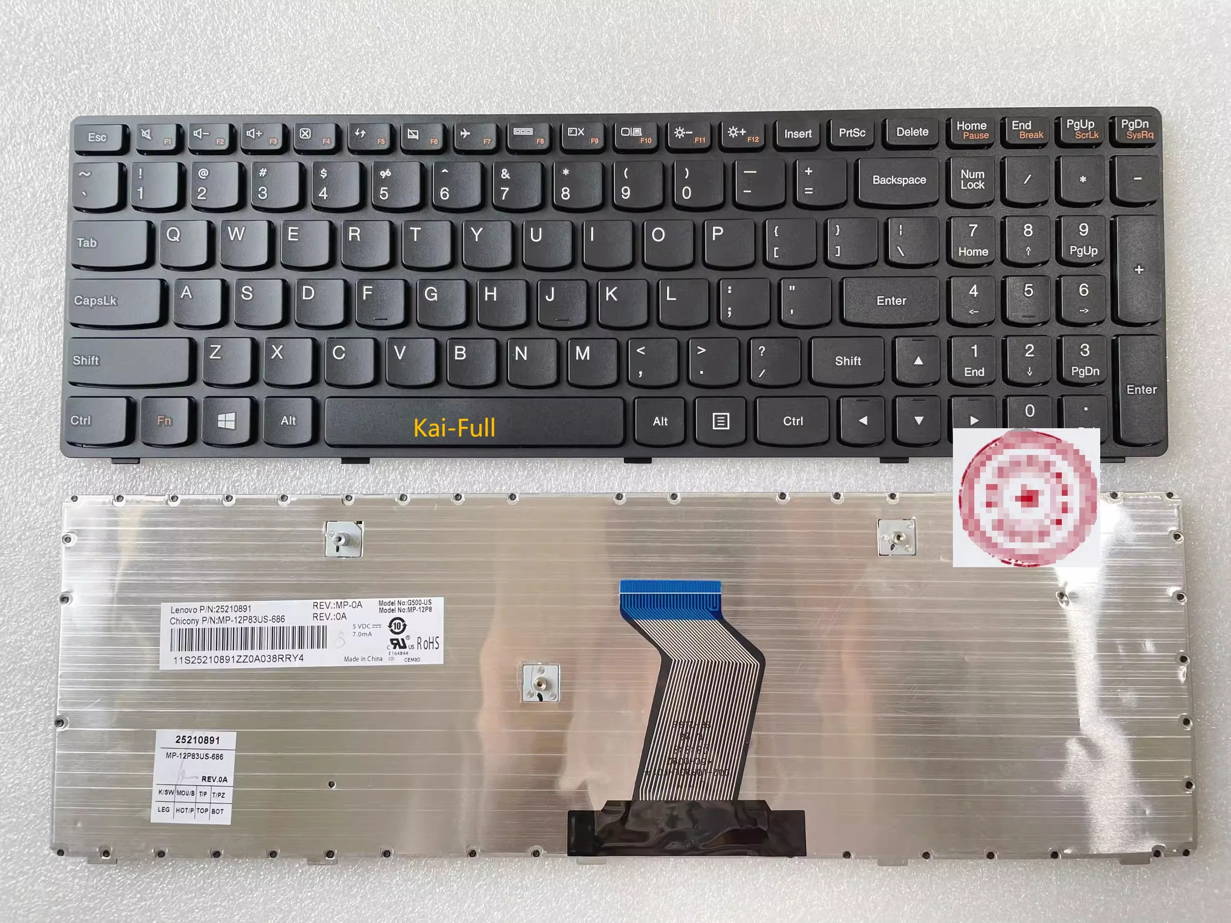 

English Keyboard for LENOVO Y580 Y580N Y580A Y590 Y590N US Laptop Keyboard black backlight backlit MP-11G63SUJ686W