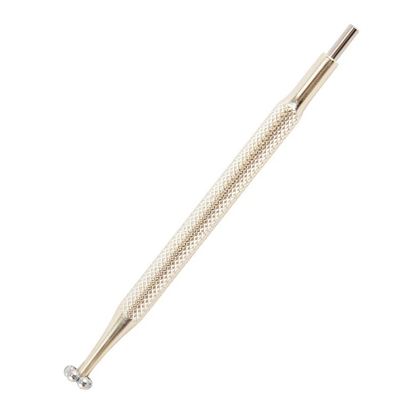 Stylo magnétique à ongles double embout en forme de fleur vortex et d'œil de chat, bâtonnet magnétique argenté puissant pour vernis à ongles gel, outils de manucure_voghion.com