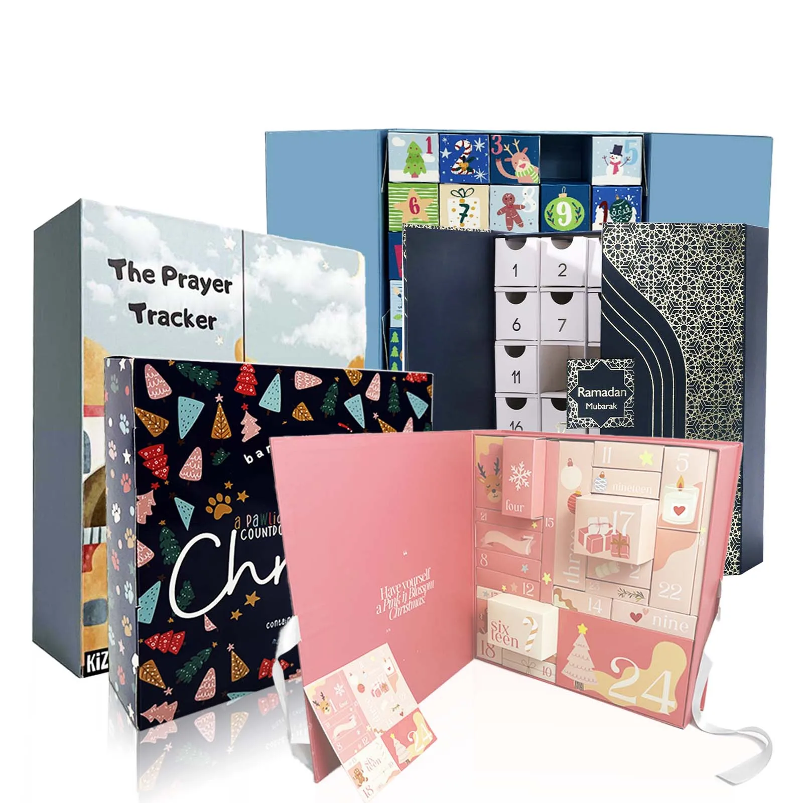 Customization.New Custom Gift Box Empty Cosmetic Set Beauty Advent Calendar Box Calendario De Adviento