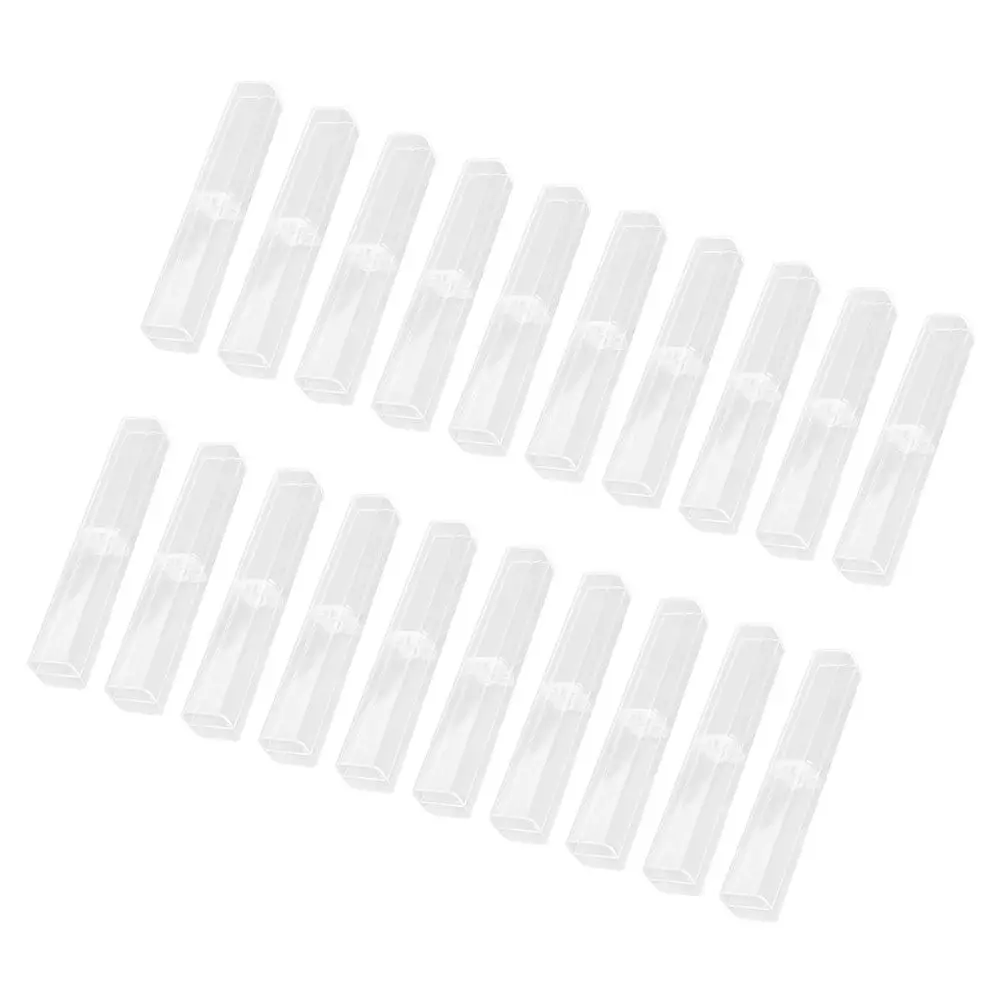 

20Pcs Clear PVC Pen Case Transparent Pen Display Storage Tube for Fountain Ballpoint Signature Pens Gift Box Organizer