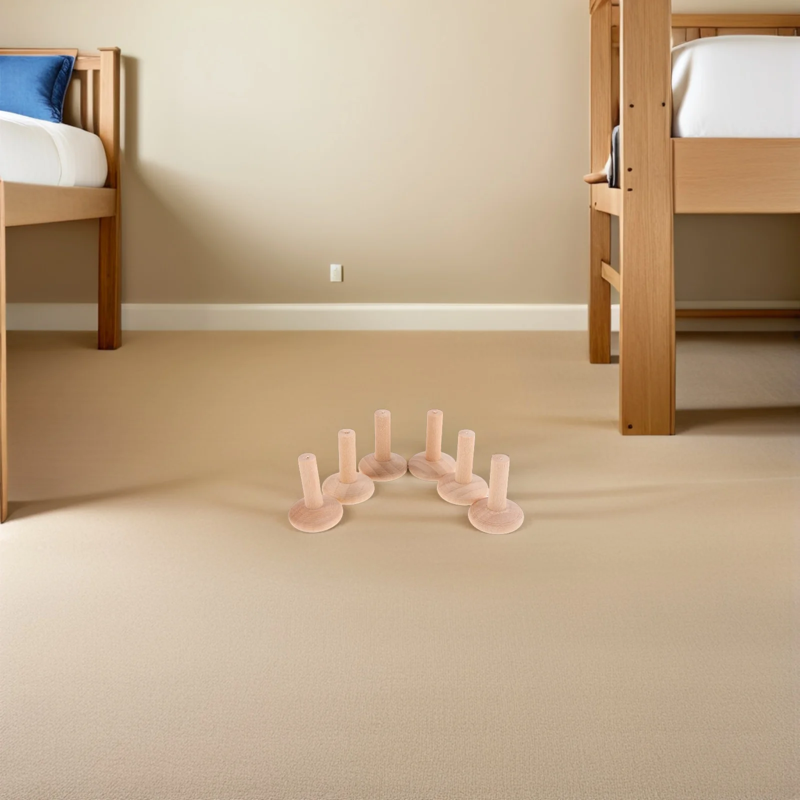 

20Pcs Wooden Dowel Sticks Natural Hardwood Dowels T Shaped Solid Wood Mortise Accessories for Handmade Furniture Repair Craft