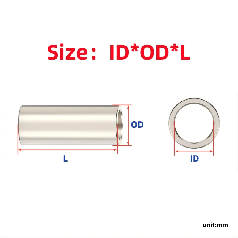 M3~M10 Nickel Plated/Natural Color Carbon Steel Unthreaded Standoff Spacer Bushing Washer Round Hollow Gasket Sleeve