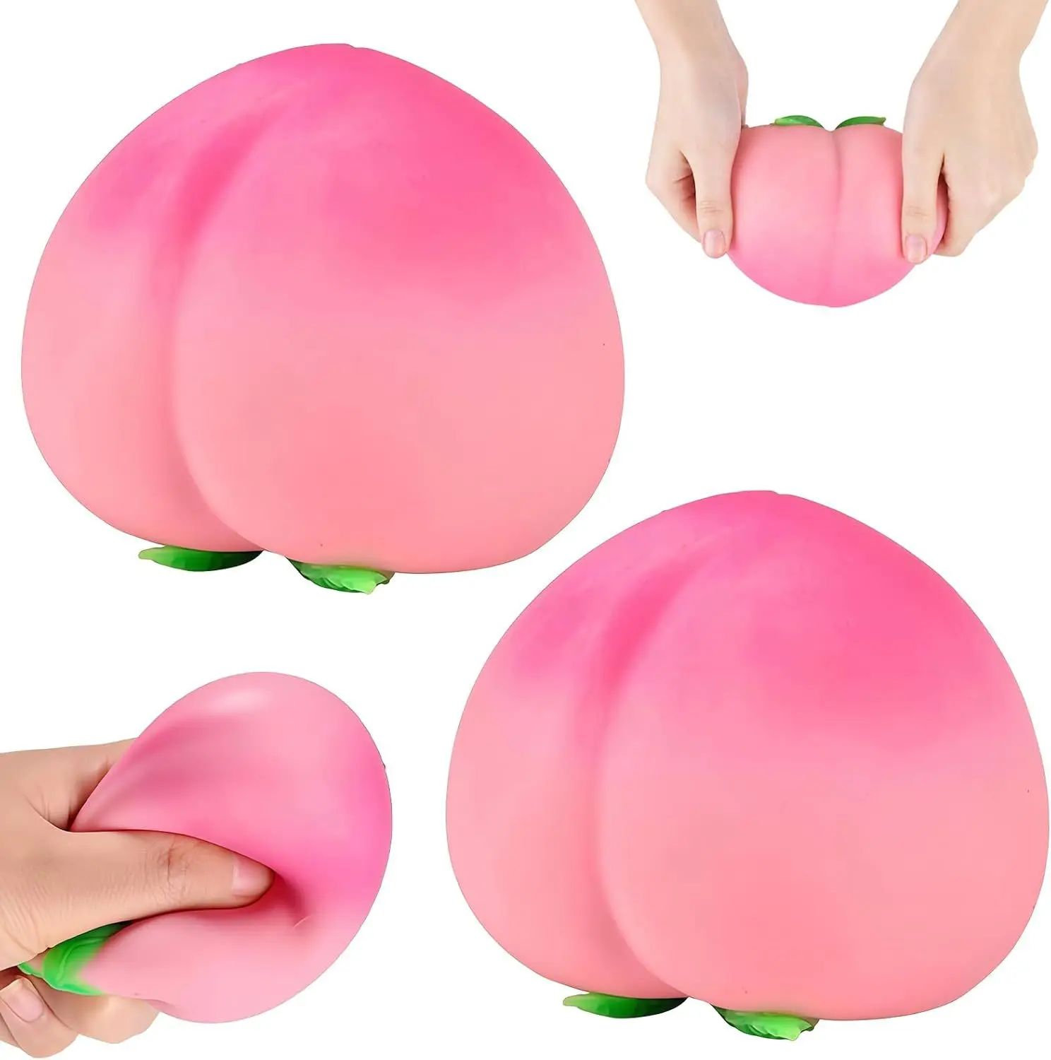 

Cute Peaches Slow Rising Squishy Toy, Soft Squeeze Stress Relief Fidget Toy, Kawaii Fruit- Shaped Anti-Stress Toy Fun Gifts