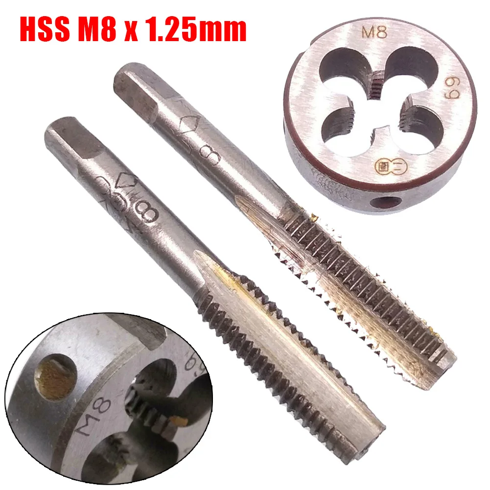 

M8 X 1.25mm Hand Tap CNC Die Hand Taps High Speed Steel M8x1.25mm Metric Right Hand Tap Taper Thread Practical