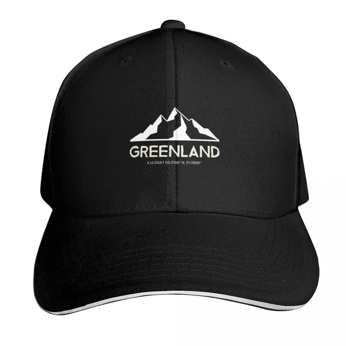 

Бейсбольная кепка Greenland Ilulissat Mountain Silhouette, черная шляпа большого размера, шляпы на день рождения, мужские и женские