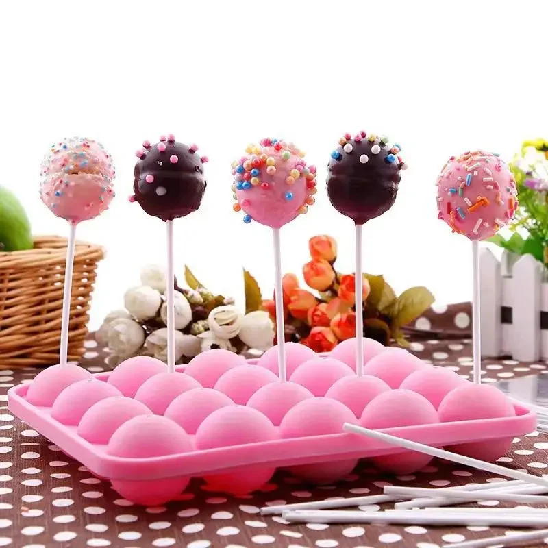 20 Holes Silicone Cake Pop Mold Lollipop Maker Baking Cake Mould Candy Chocolate Bar Mold Kitchen Accessories Decorating Tools - view 2