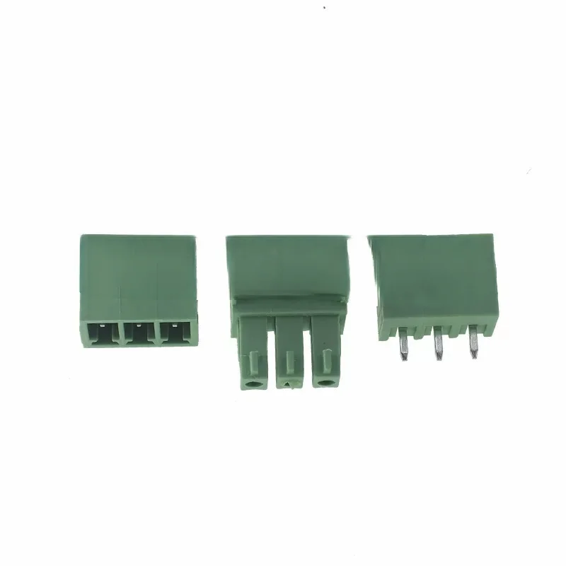 3.81MM Green Plug-in 15EDG Curved Pin Straight Pin 2P/3P/4P/5/6/7/8P/9/10P Terminal Block