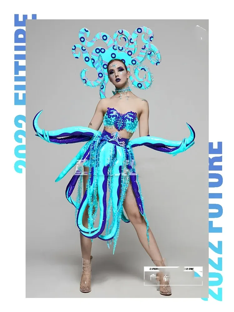 female octopus glow dance beauty opening nightclub ds costume Party series Octopus gogo costume