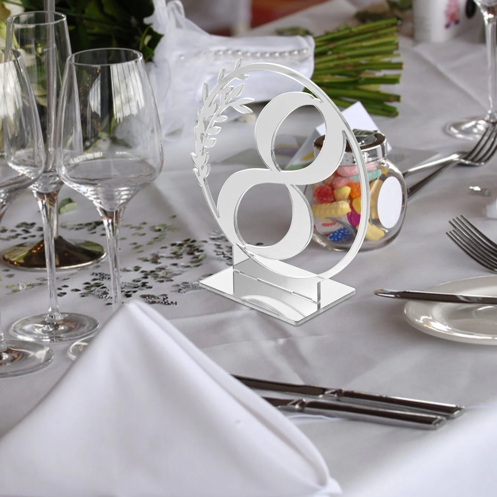 

15 Pcs Wedding Table Number Plate Dining Room Reserved Signs for Plastic Decorations Bride Restaurant