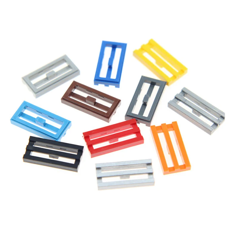 100Pcs Brick Parts Tile Special 1x2 Grille with Bottom Groove 15561 2412 30244 35248 51815 71957 MOC Building Blocks  DIY Toy