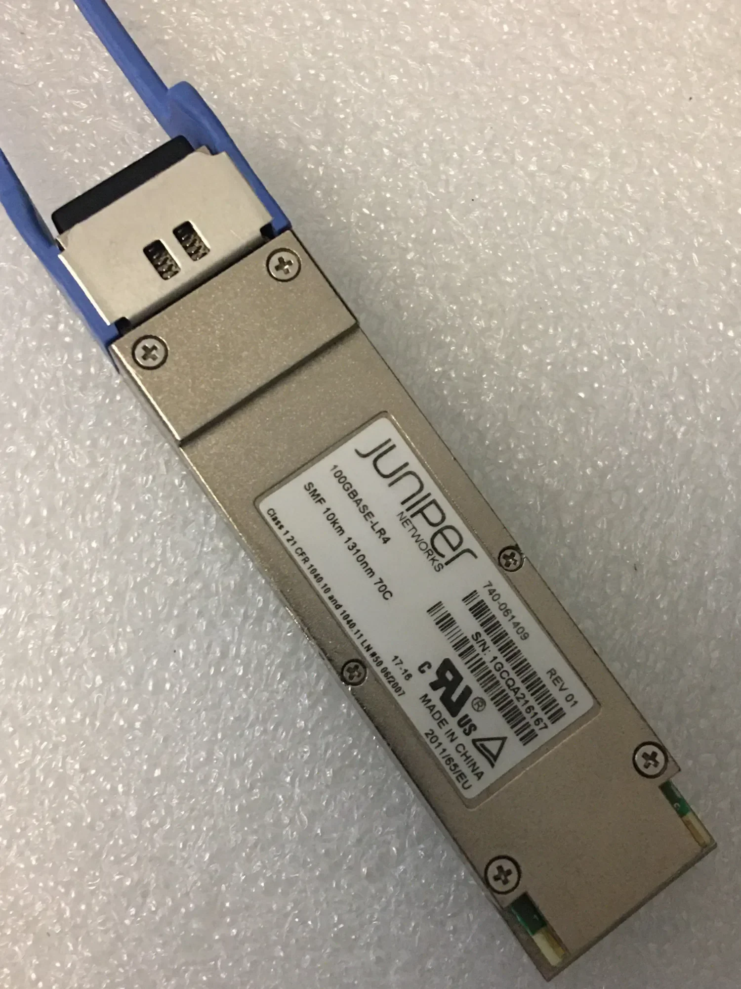 Juniper Networks QSFP 100G 10km 1310nm Fiber Switch Transceiver 100GBASE-LR4 SMF 740-061409 740-058732/Juniper 100G Fiber Module