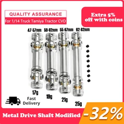 Metalen Aandrijfas Voor 1/14 Vrachtwagen Tamiya Tractor Cvd Universele Joint Gemodificeerde Afstandsbediening Auto Klimmen Auto Model