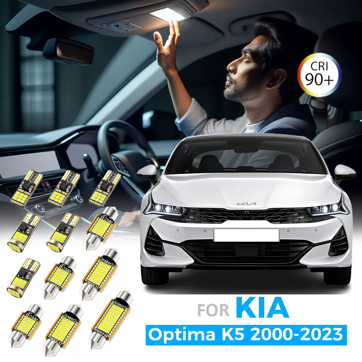 

AENVTOL Canbus для Kia Optima K5 2000-2018 2019 2020 2021 2022 2023 светодиодный комплект внутреннего купольного освещения багажника, автомобильные лампы, аксессуары