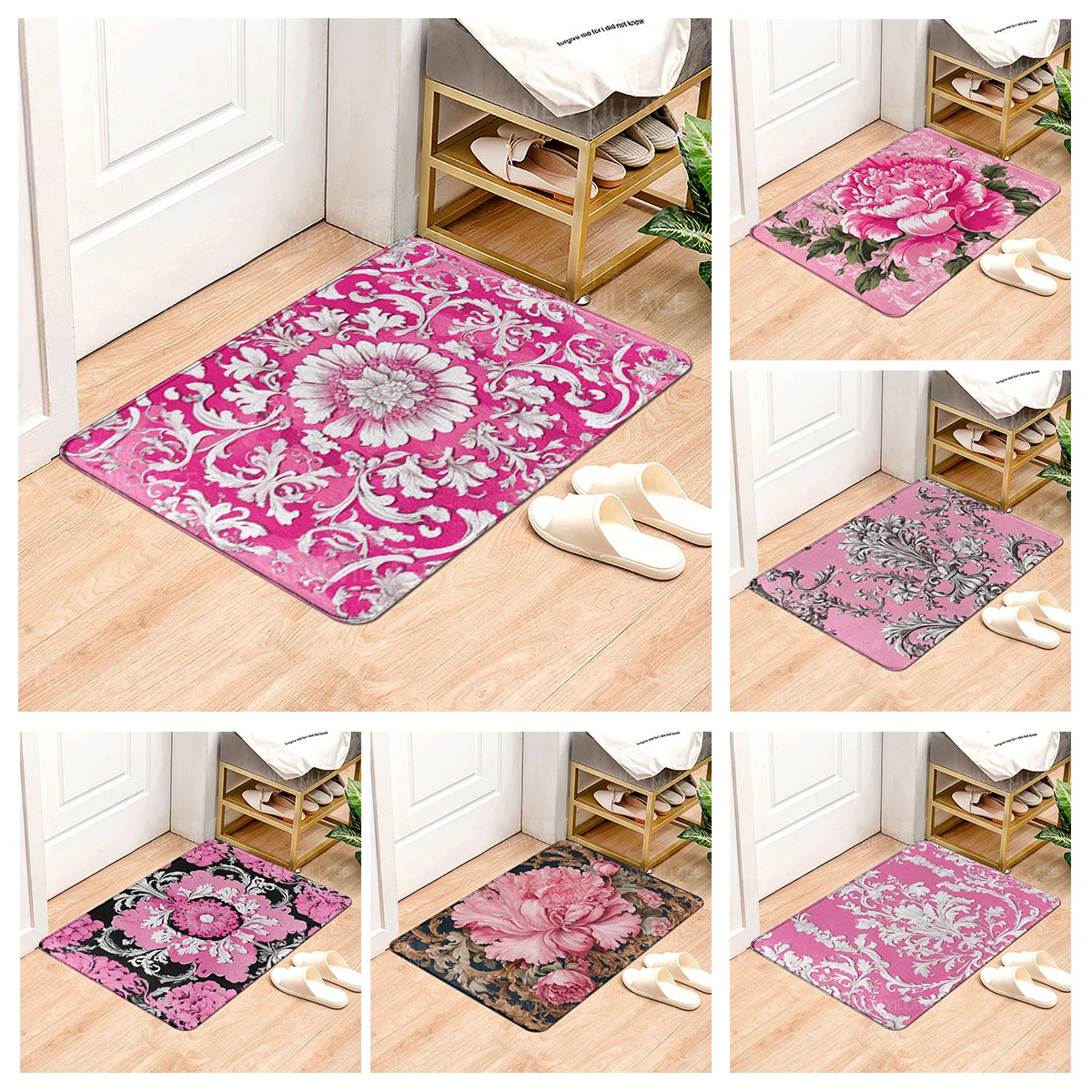 House entrance carpet Home door mat Modern Nordic style Room Bath Foot bathroom non-slip Kitchen water absorption rugs Abstract