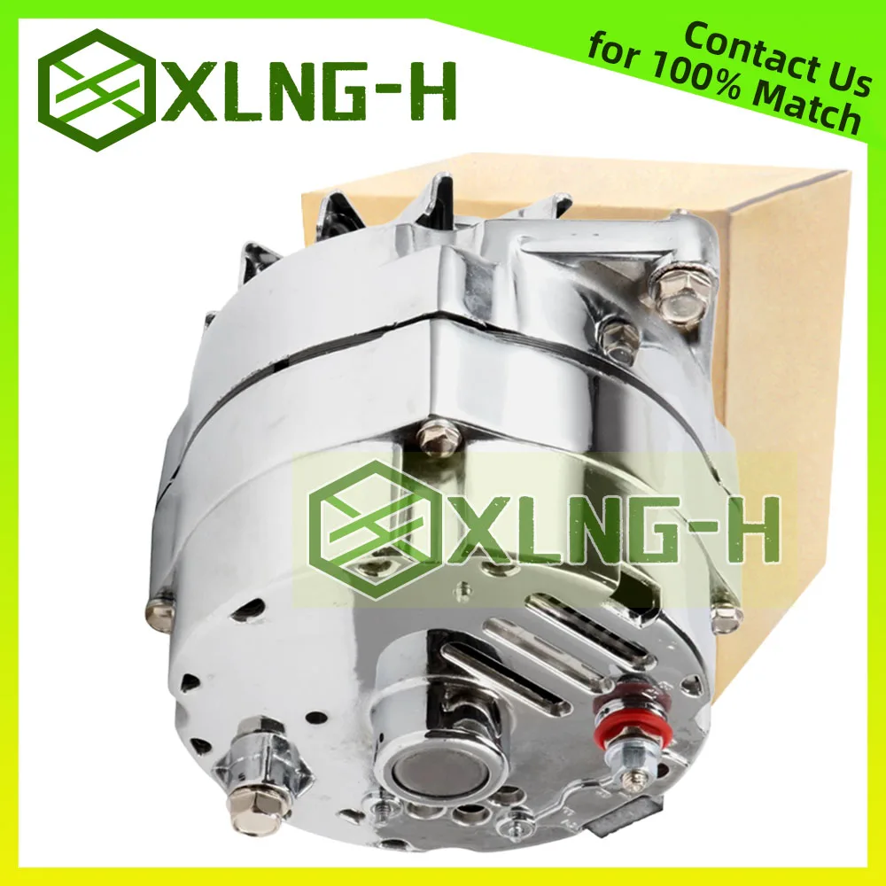 

12V 63A Generator Alternator For Car 240-204 240-205 Chrome High Output 1 Wire Race 10459509, 53170,,13-4011S,