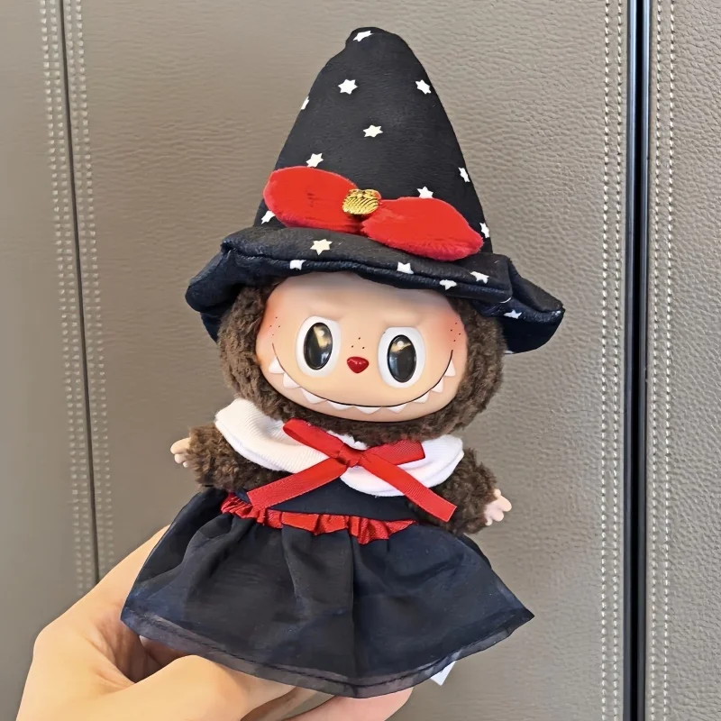 

Hot Sale For Labubu Clothes Magic Witch Doll Clothes V1 V2 V3 17cm Plush Dolls Replacement Outfits Toy Accessories No Doll