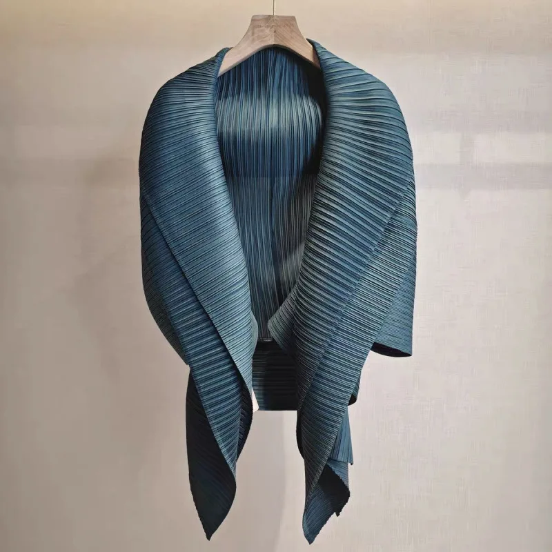 حجم كبير 2025 الخريف جديد المألوف المرأة التفاف معطف البوليستر النسيج التخسيس اللحوم تغطي تنوعا مطوي تصميم Stre... #5