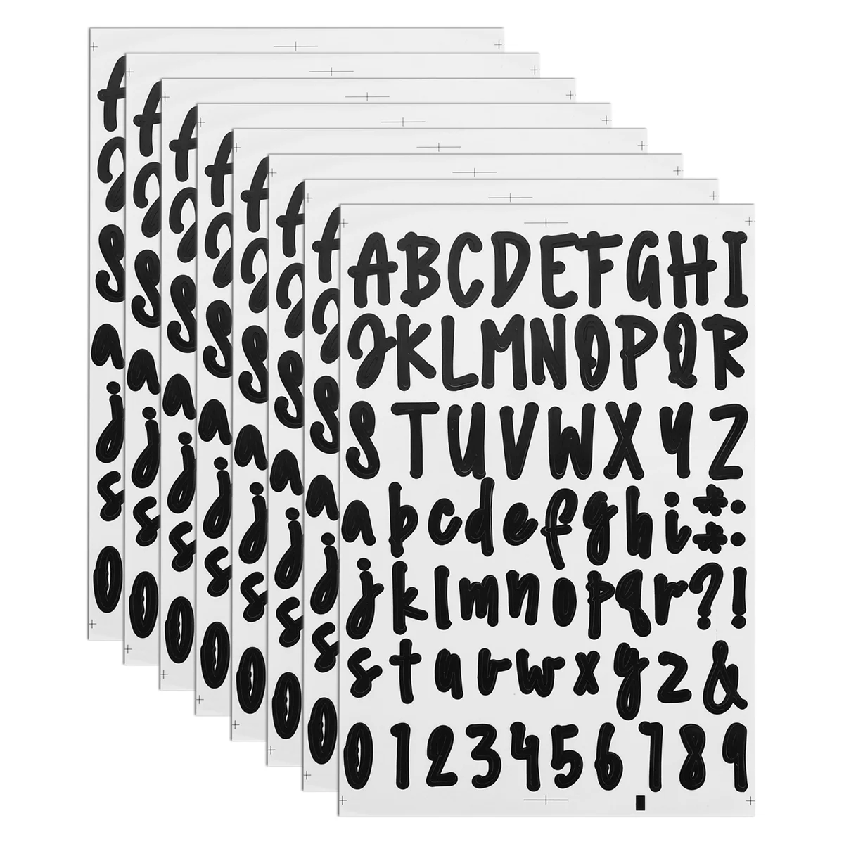 The New 8 Sheets Self Adhesive Vinyl Letters Numbers Kit, Letters Numbers Stickers DIY Decal Script Pantry Labels for Signs