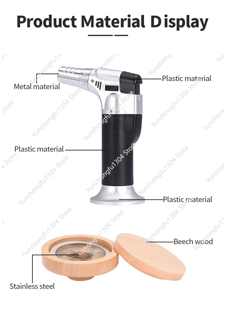 

Molecular cocktail smoker, beech cover bar DIY bartending set