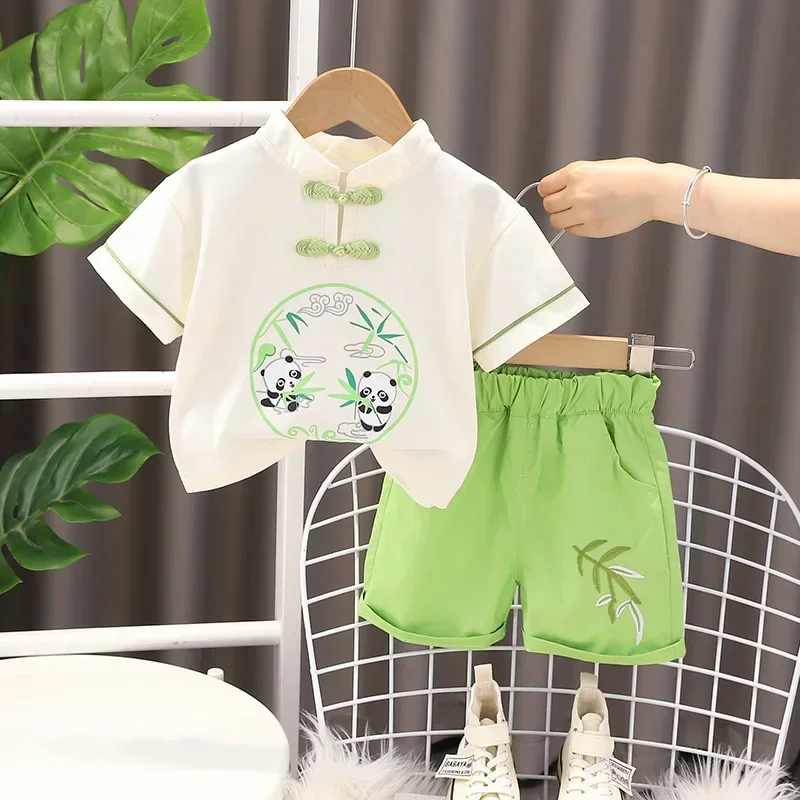 

New Summer Baby Girls Clothes Kids Clothing Suit Children Boys Casual T-Shirt Shorts 2Pcs/Sets Toddler Costume Infant Tracksuits