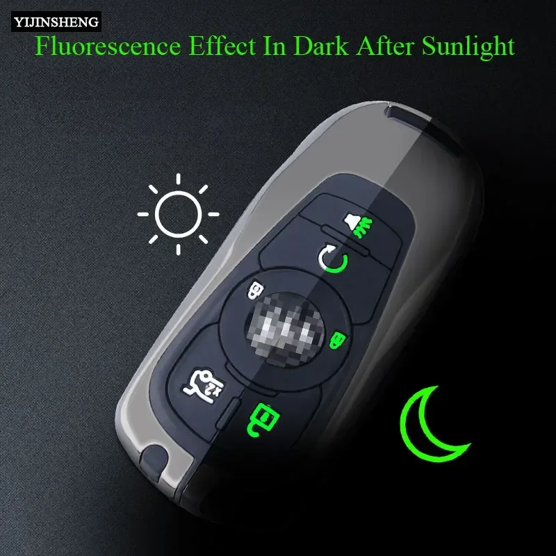 2 3 4 5 6 Button Zinc Alloy+Silicone Full Cover Car Key Case for Buick Enclave Lacrosse Verano Encore Regal Envision Cascada GL8