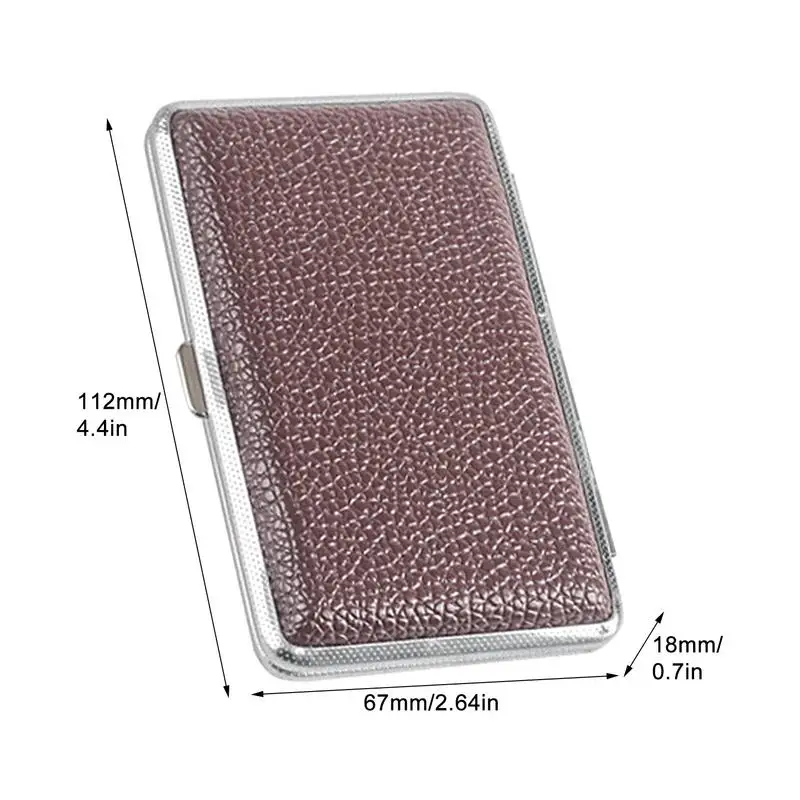 PU Leather Cigarettes Box Compact Smokers Tin Pocket case Storage Flexible Cigarettes Container  Mens portable smoking accessory