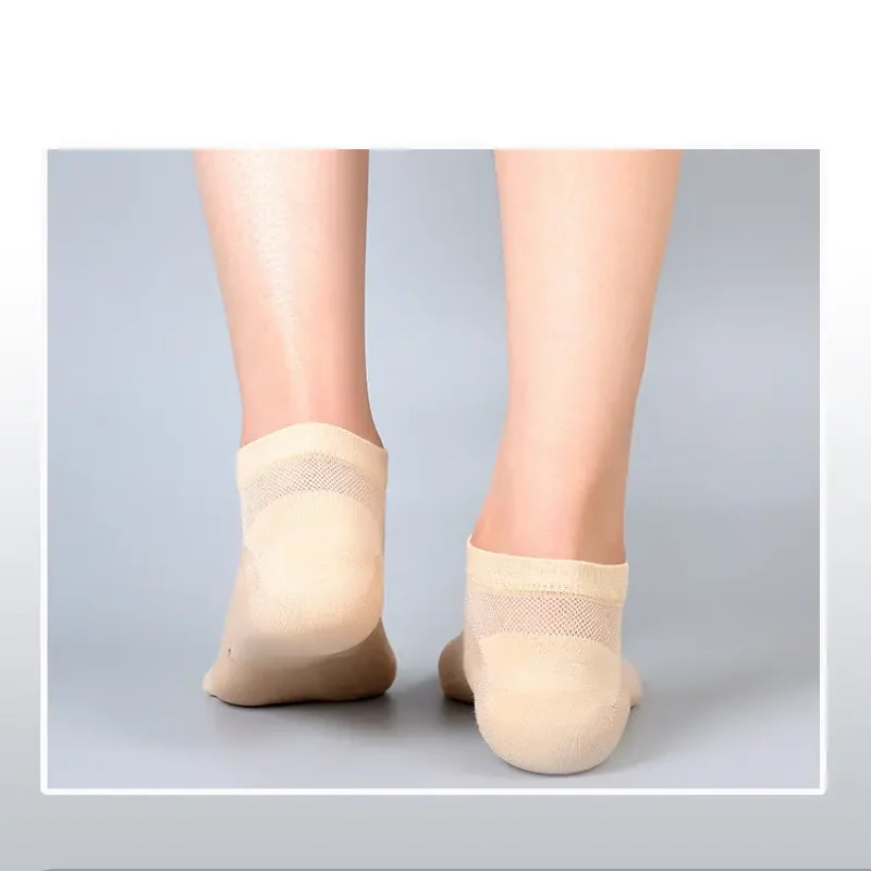Silicone invisible height increasing socks do not show ankle invisible height increasing, breathable and sweat wicking