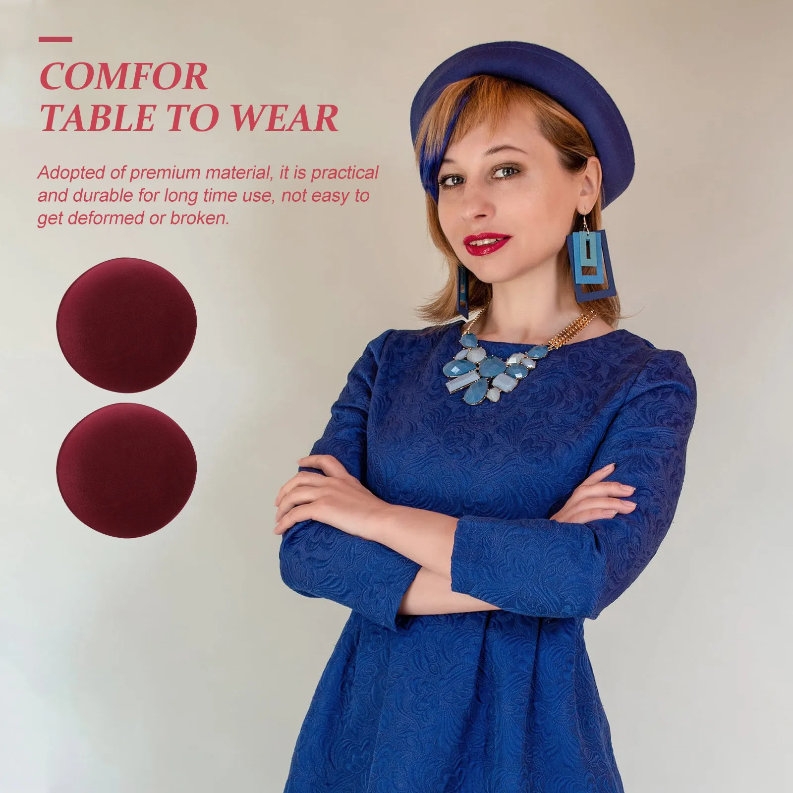 

2 шт. маленькие подарочные шапочки-основы для волос, аксессуары для рукоделия, из премиального материала, легкие, портативные, круглые, для женщин и девочек