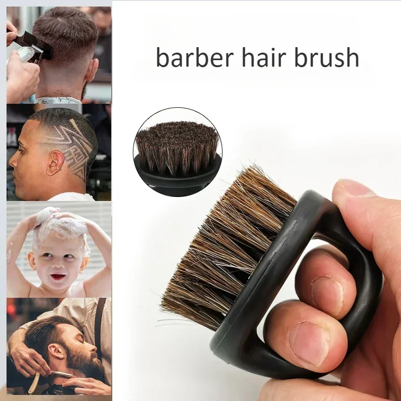 Brush Hair Barber Beard For Men Wild Boar Fur Barber Salon Facial Cleaning Shave Tools Razor Brush With Handle Styling Accessory