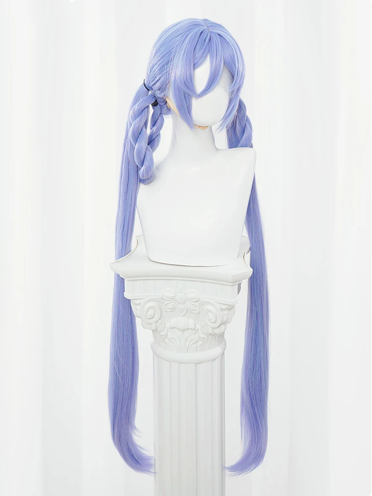 L-email wig Synthetic Hair Game Honkai Star Rail Dubra Cosplay Wig 109cm Long Blue Purple Color Cosplay Wigs Heat Resistant Wig