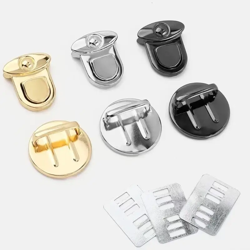 5 Stück Metall-Druckverschluss, Taschenbeschlag, Ersatzschnalle, Verschluss für Handtaschen, Geldbörsen, Gepäck, DIY-Lederhandwerk-Zubehör – Detail 3