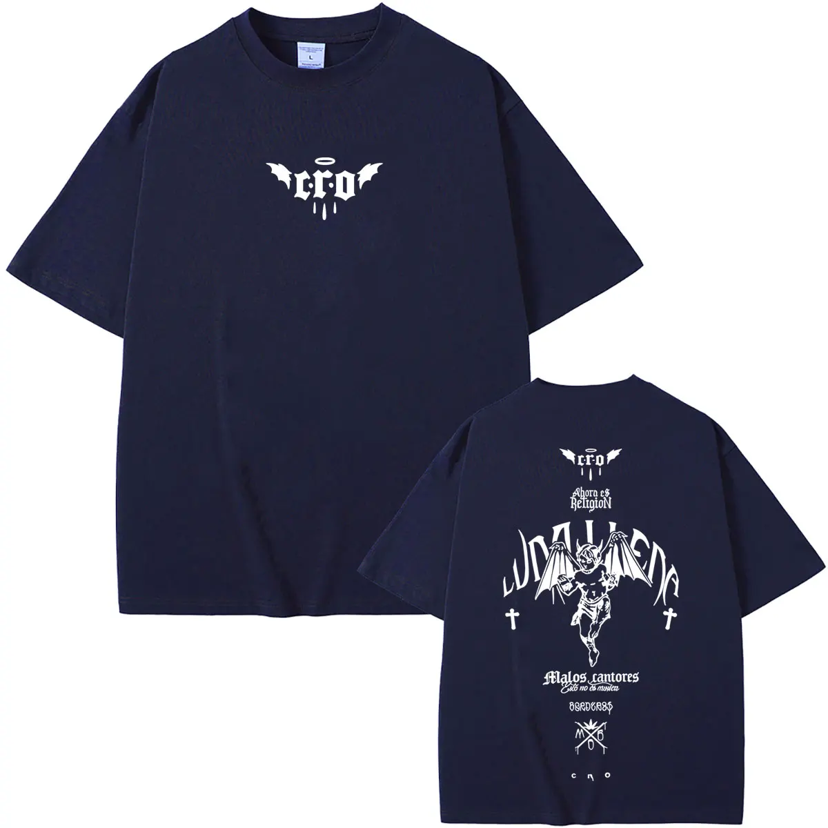 Hot Sale Trap Rapper C.R.O Luna Llena Merch T-shirt Men Women Hip Hop Fashion Pop Music Streetwear Male Vintage Oversized Tshirt