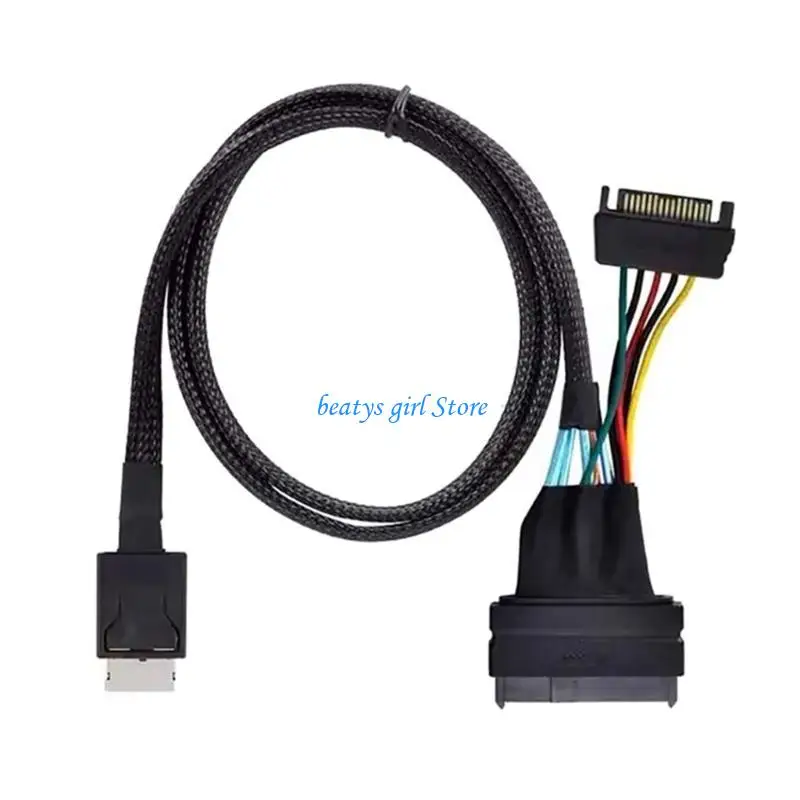 

C7AB Convenient SFF8611 Male to SFF8639 Female NVME PCIe PCIExpress SSD Cable PC with Ease Easy to Use 75cm/29.5inch