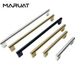 MARUAT Brushed Satin Nickel Cabinet Kitchen Handles Hardware for Furniture Door Cupboard Drawer Pulls Gold Stainless Steel Knobs