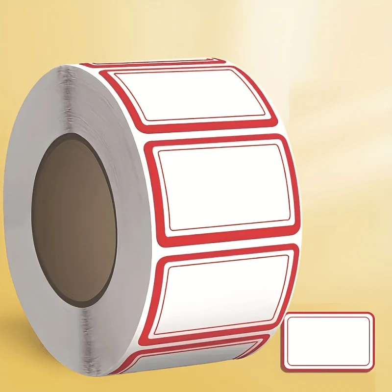 Colorful Plain Name Tag Labels 500 Stickers Name Tag Stickers 3 1/2X2 1/4 Name Labels for Office, Meeting, School and Home