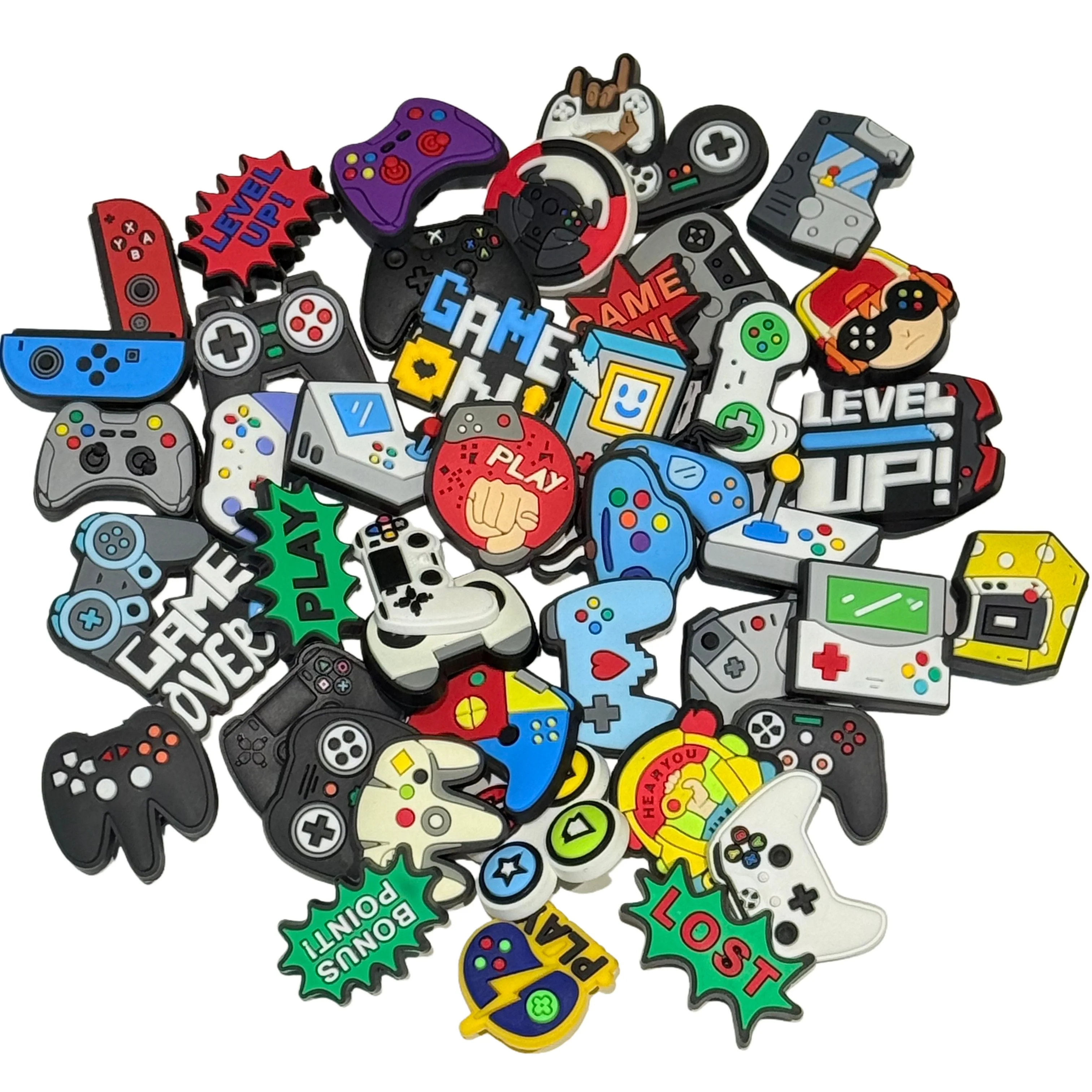 1/15/50 قطعة لعبة أكثر من إضافية نقطة الأحذية البلاستيكية زينة غمبد الأطفال النعال زر السحر معصمه ذاتي الصنع #1