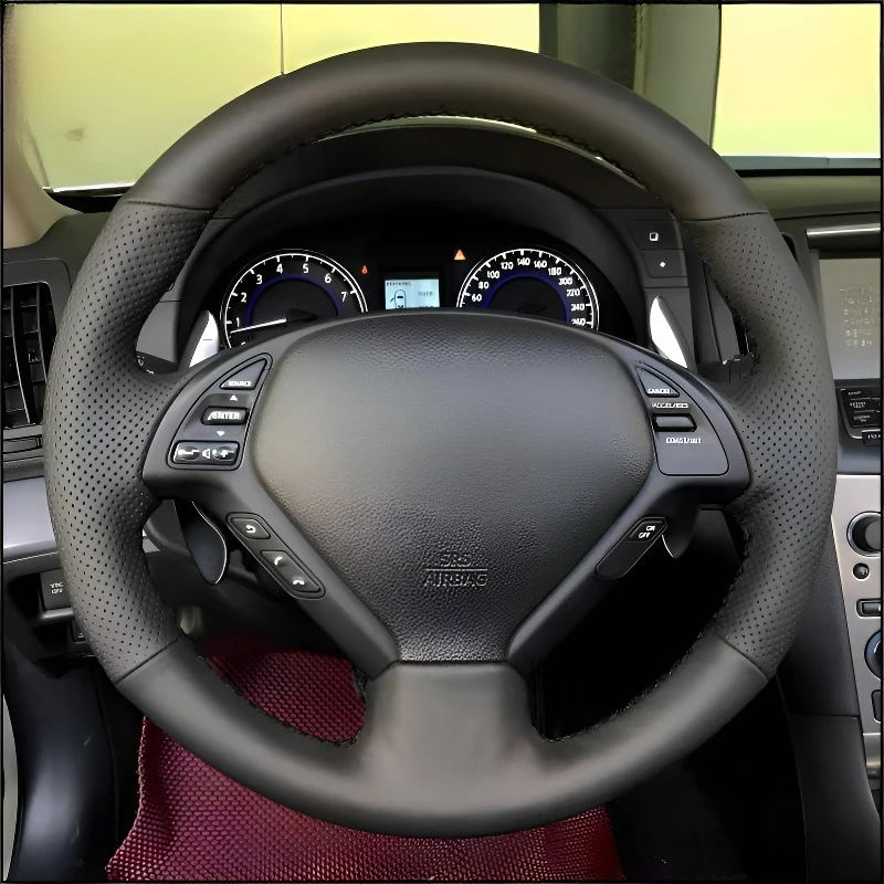 for Infiniti G37 07-13 Year Hand-stitched Steering Wheel Cover Lightweight and Breathable, Full Coverage Modification Design