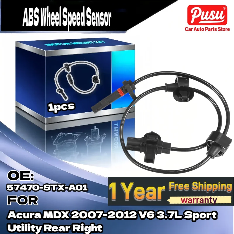 مستشعر سرعة العجلات الخلفية اليمنى ABS لـ Acura MDX 2007-2012 V6 3.7L OEM 57470-STX-A01 #1