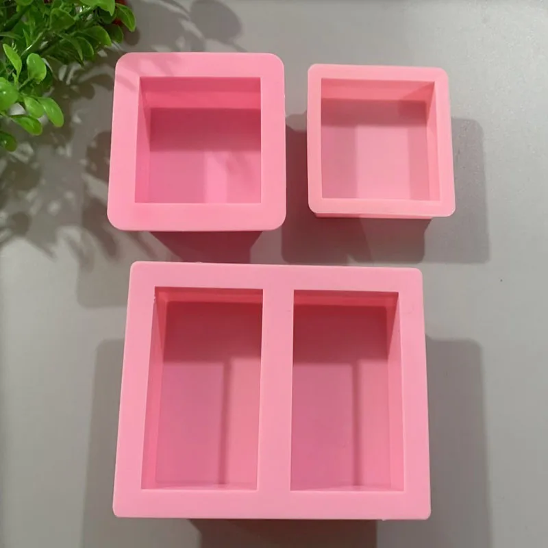 1 Pcs  Large Cube Square Soap silica Mold Candle Cake Jelly Resin Silicone Mold Square Mold for Soap Making