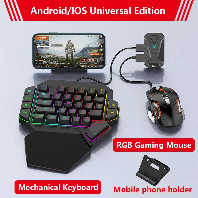 Imagem -03 - Pubg-controlador Portátil Móvel Gamepad Conversor de Teclado e Mouse Suporte para Telefone Periféricos Móveis Android Ios Ipad