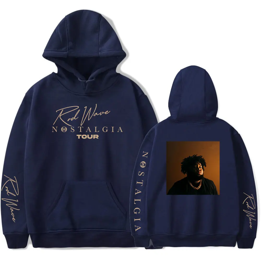 

rod wave nostalgia tour merch hooded for men drawstring hoodies sweatshirt music fans Hip Hop pullover