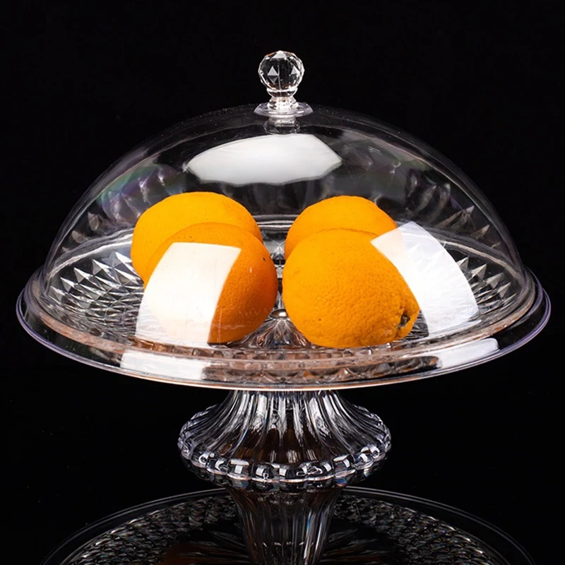 

AT43-Cake Tray With Lid Cake Tray Portable Dustproof Cake Stand