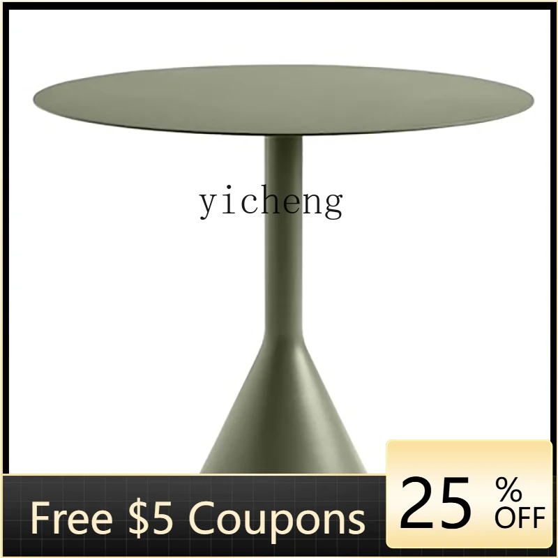 

ZZC Modern Simple Leisure Courtyard Outdoor Desk-Chair Combination Milk Tea Shop Coffee Shop Balcony Outdoor Park Table