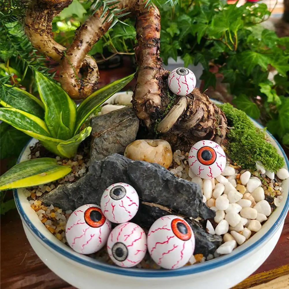 

6 шт. декор из смолы Хэллоуин ужас кроветок глазное яблоко миниатюрное украшение DIY ремесло домашнее миниатюрное украшение в горшках растения