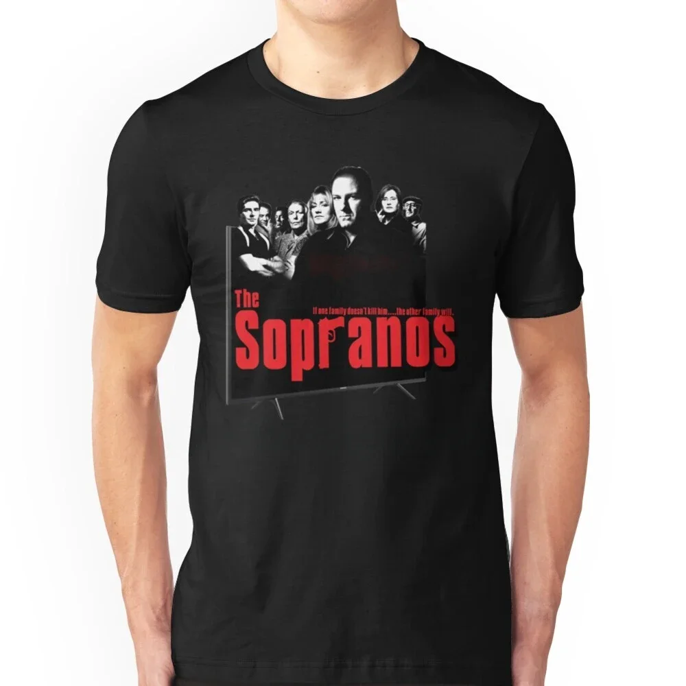 cc 2024 The Sopranos-3-D Pop Out T.v Long T Shirt Party Tony Mafia Gangster Hbo Movie James Gandolfini Funny